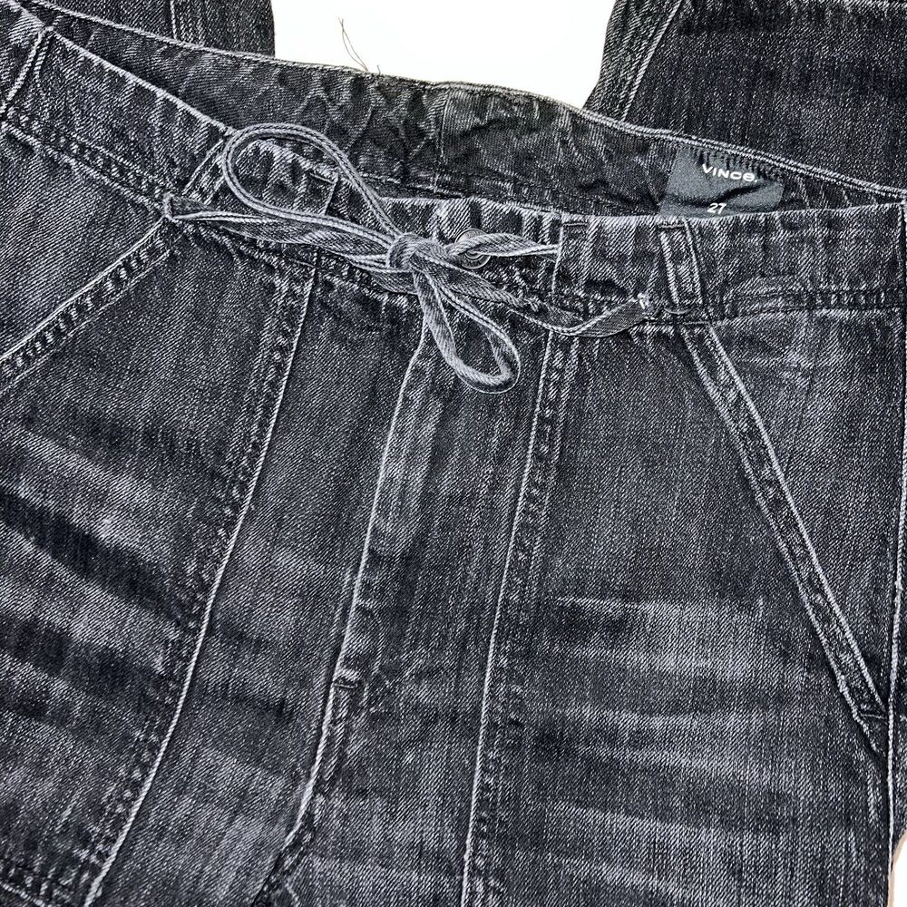 Vince Patch Front Utility Drawstring Jeans In Bla… - image 2